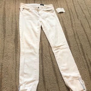 WHITE AG CROPPED JEANS